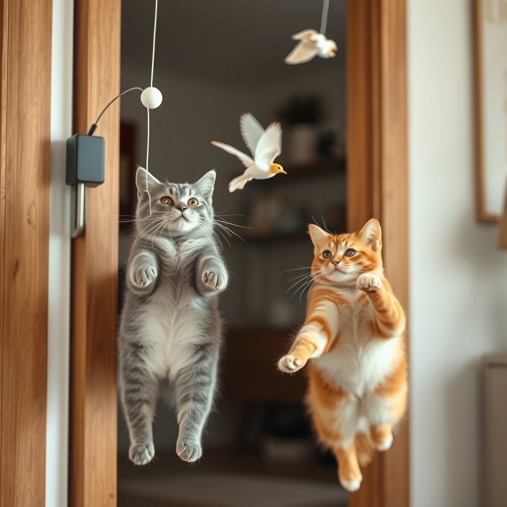 cat toys in action