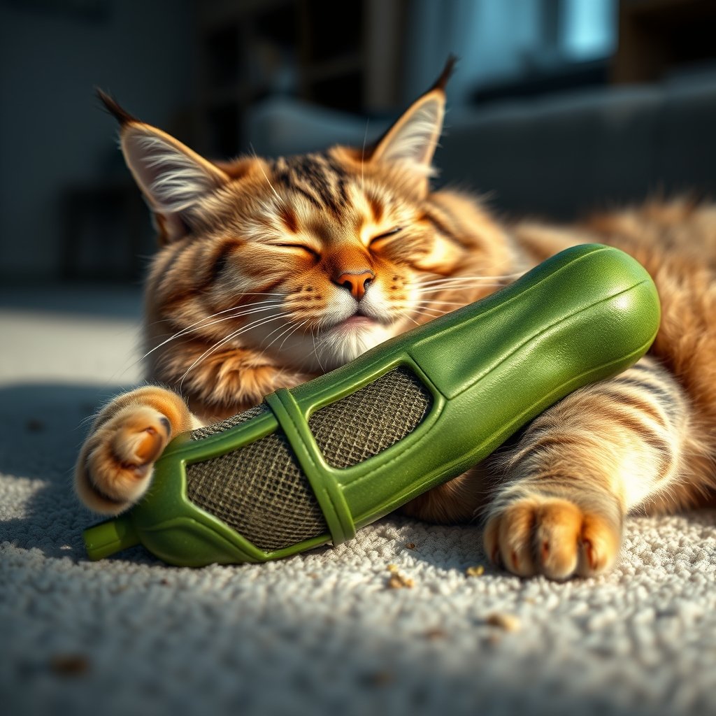 cat kicker in action