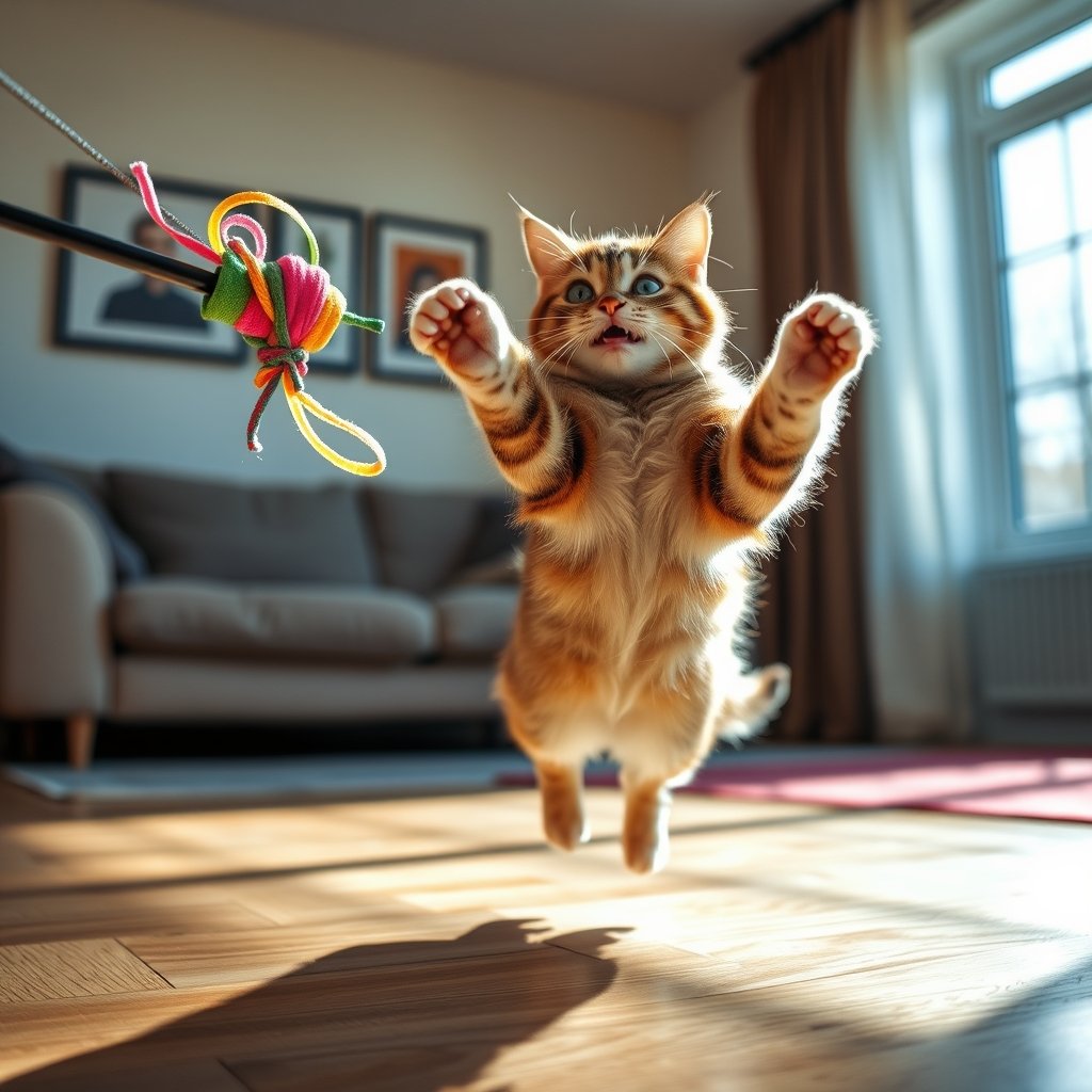 interactive cat in action