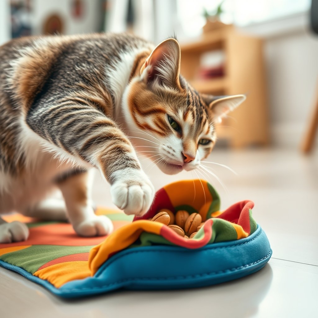 cat snuffle in action
