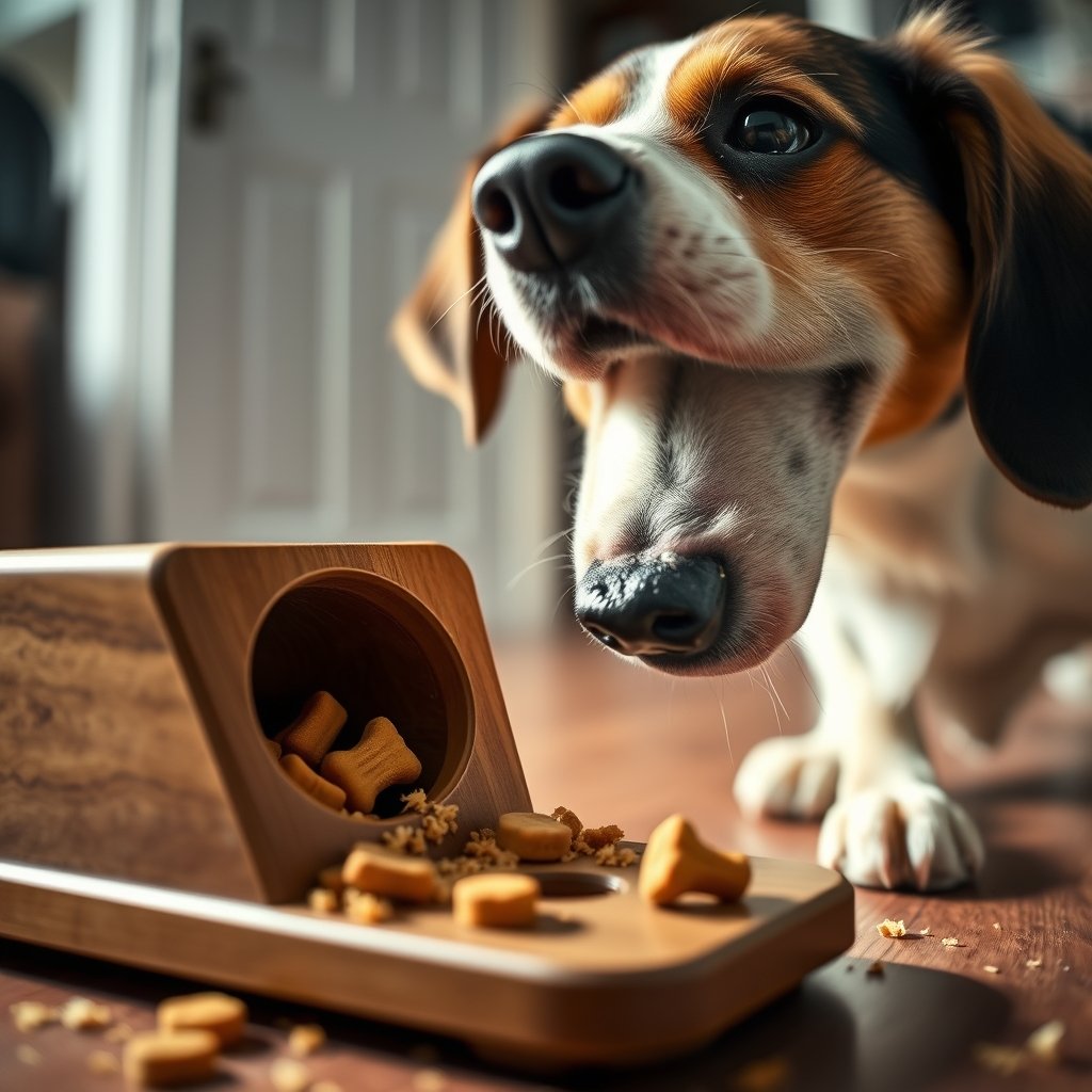 dog puzzle in action
