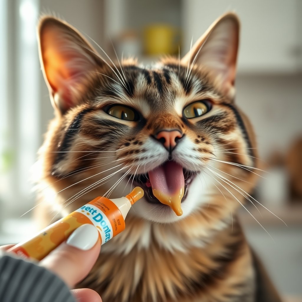 cat treats in action
