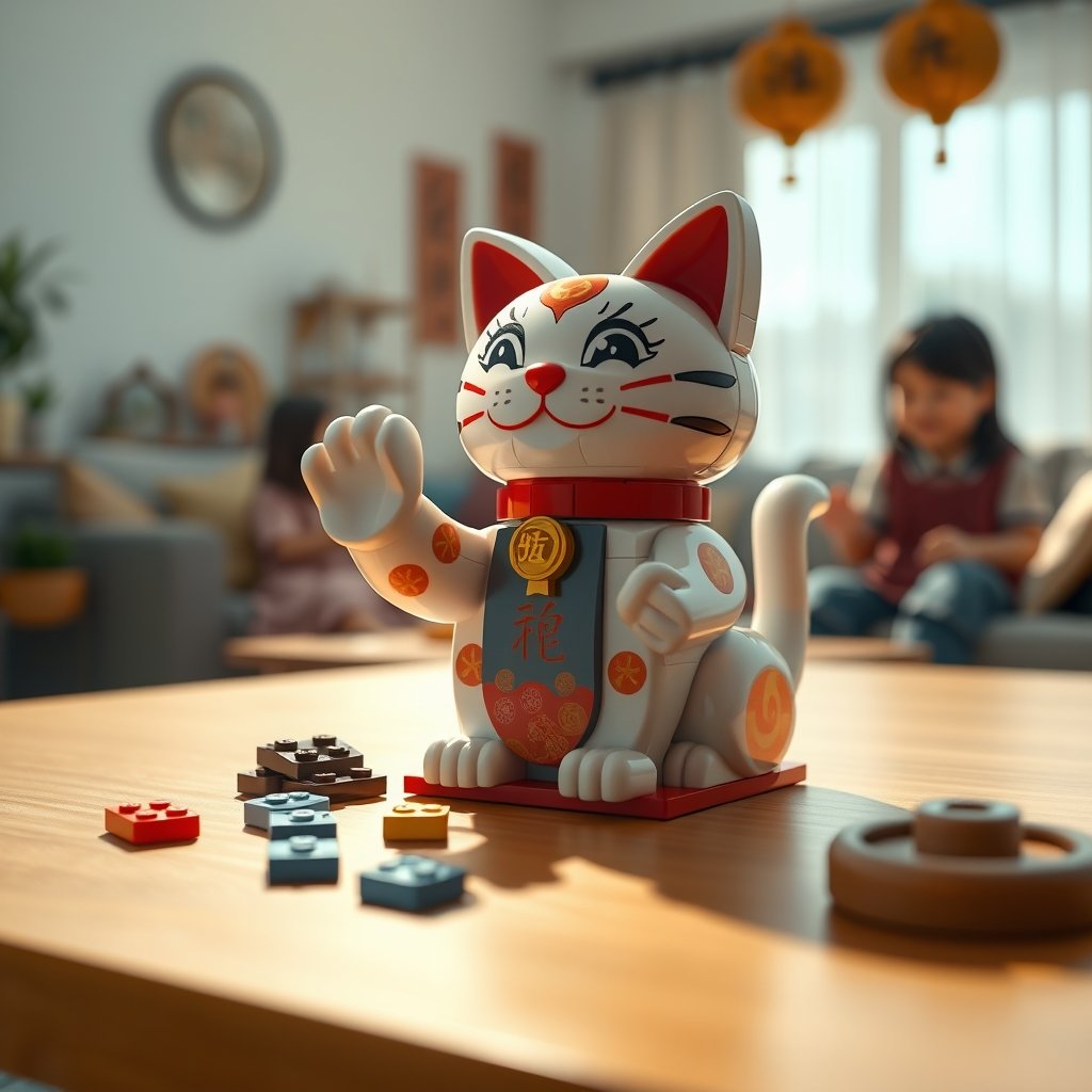 LEGO Lucky in action