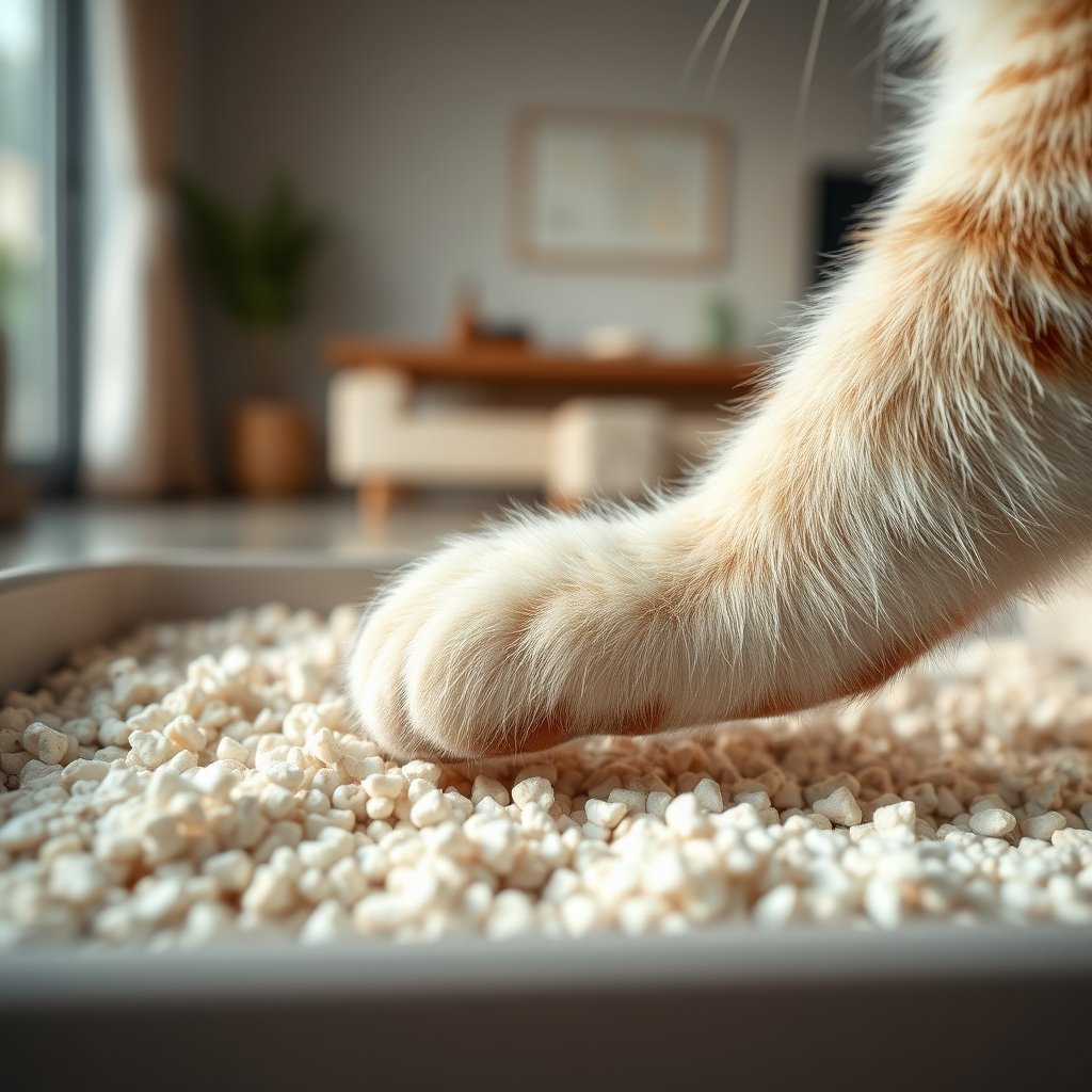 clumping litter in action