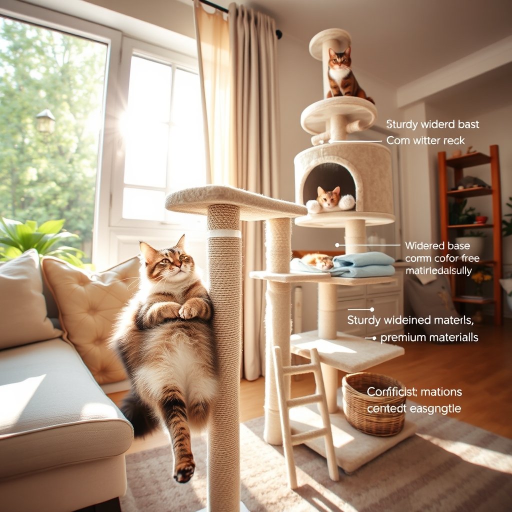 cat tree in action