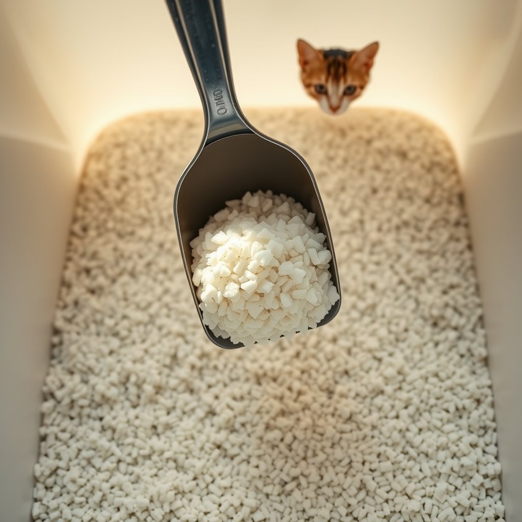 clumping litter in action