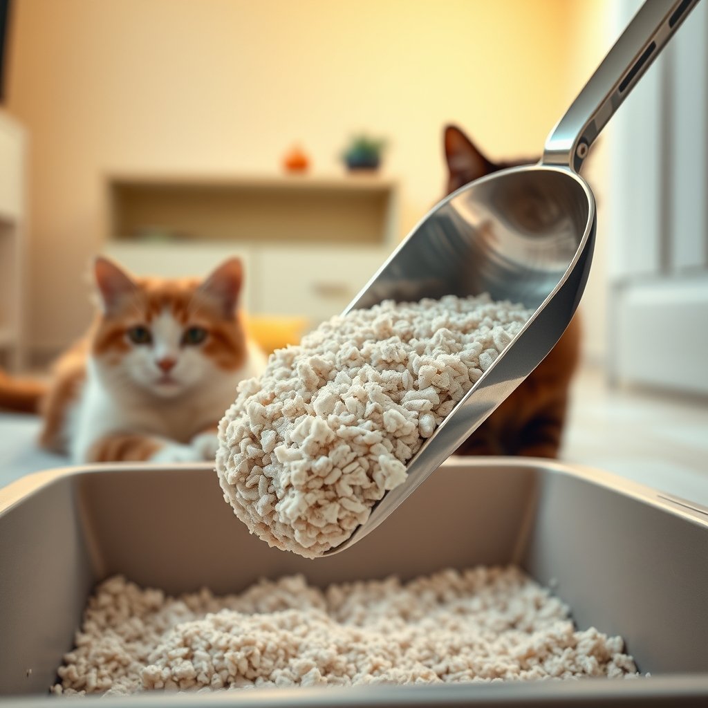 clumping litter in action